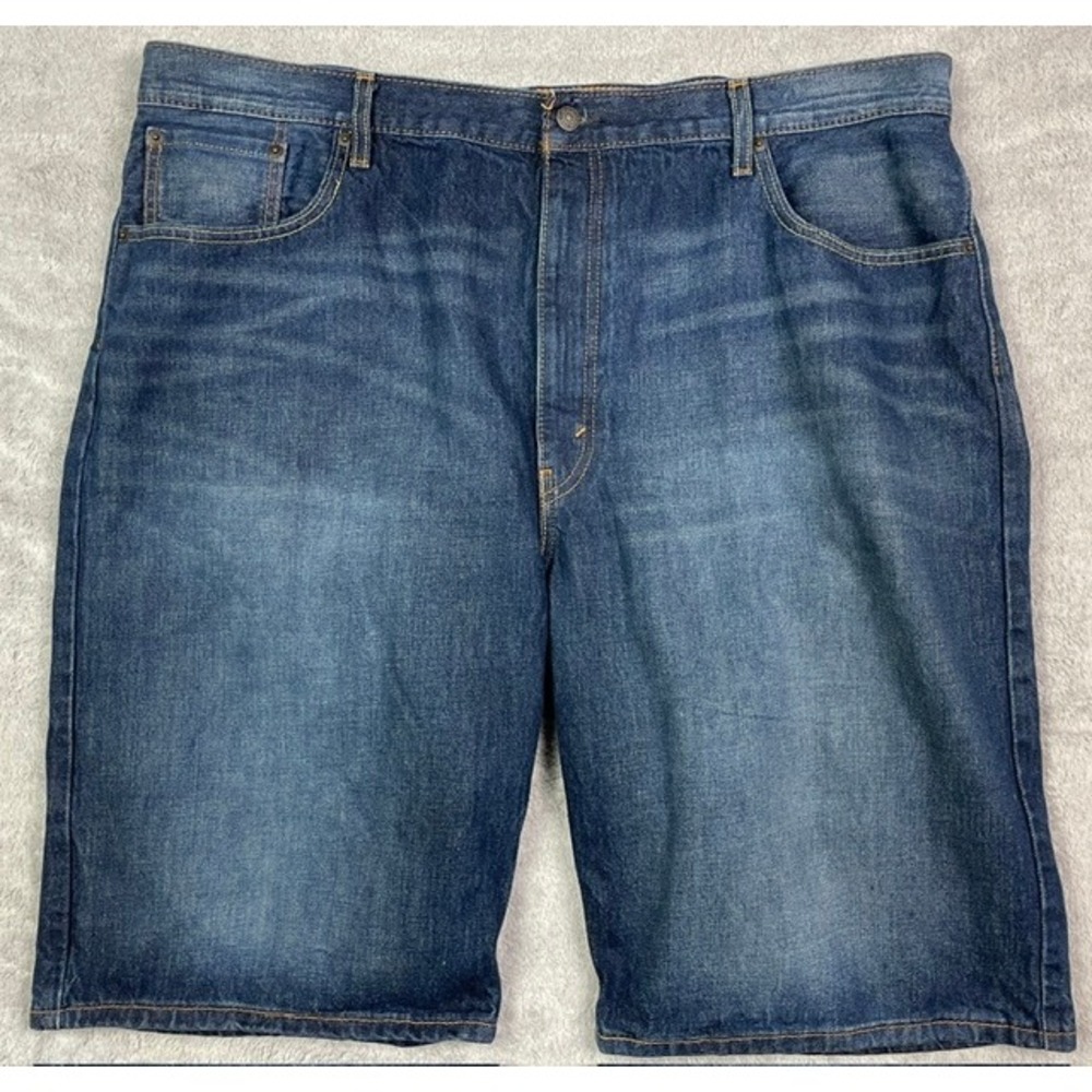 Levi's 569 Loose Straight Denim Shorts Men Size 42 Blue Medium Wash Jean Shorts
